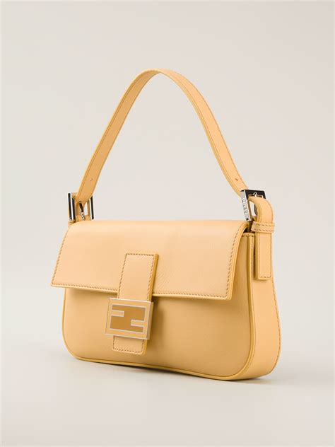 fendi zip close logo shoulder purse|fendi baguette.